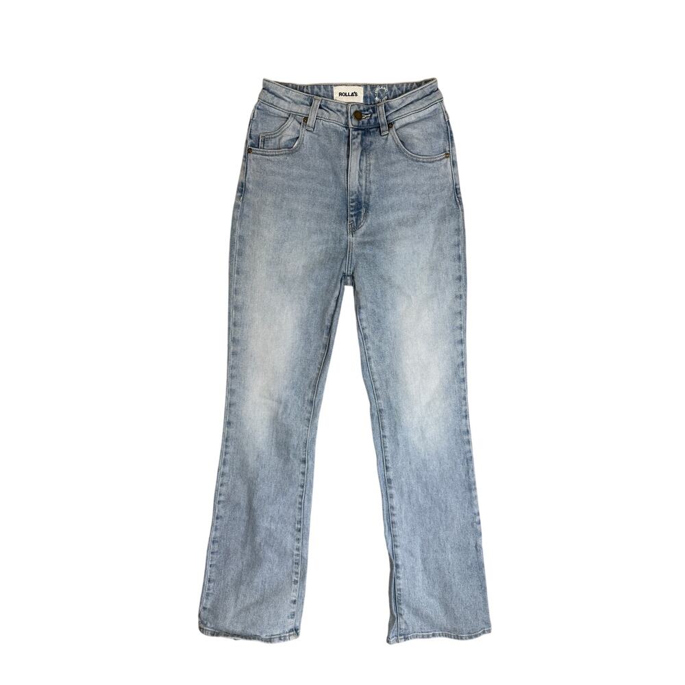 Rolla's Dusters Slim Bootcut High Rise Jeans Light Wash Organic Cotton 26